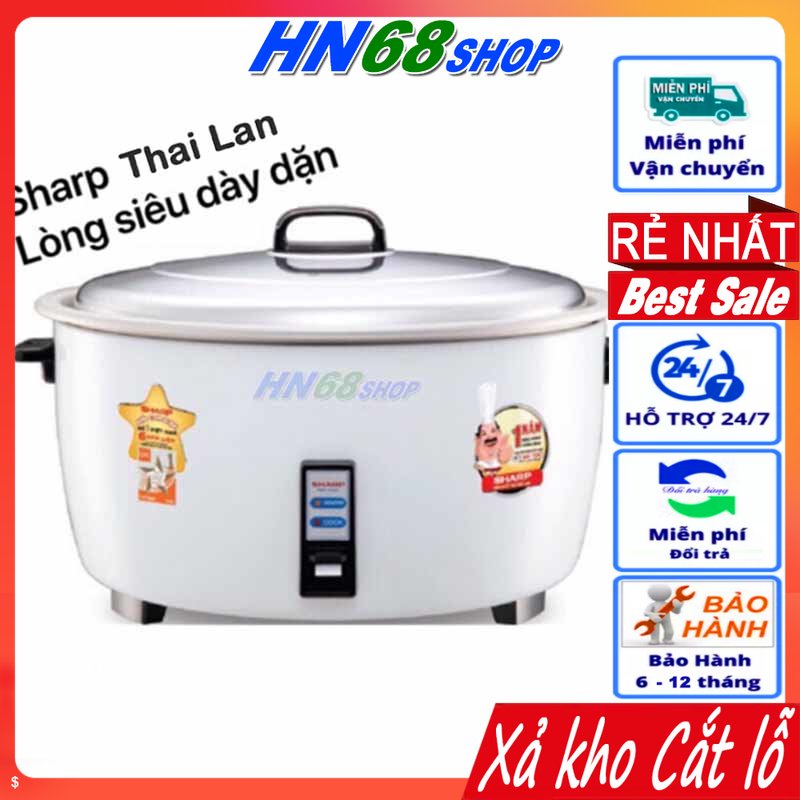 [Giá Rẻ Nhất] Nồi Cơm Điện Công nghiệp Sharp KSH-1010 - 10 lít- 2.750W  Nhập Khẩu Thái Lan Siêu Bền - BH 12 Tháng HN68