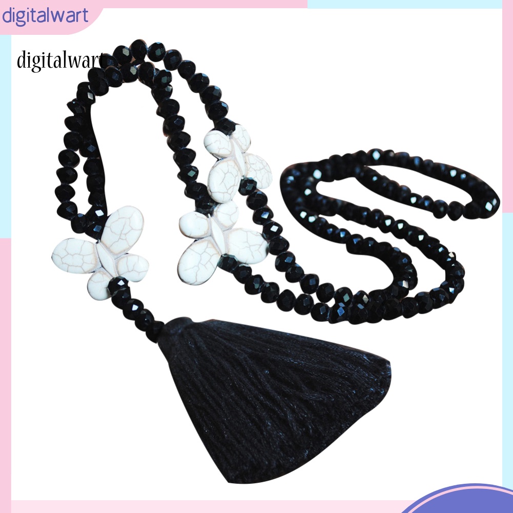 Kỹ Thuật Số| Vòng cổ HợP Kim DạNg Tua Rua HìNh BướM ĐíNh Đá NhiềU MàU