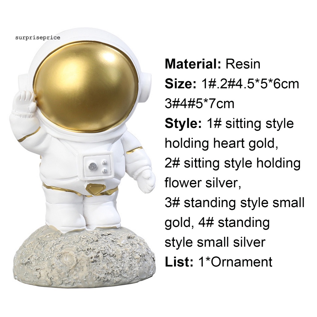 Mô Hình Nhân Vật Phi Hành Gia Bằng Nhựa Resin Màu Sắc Thủ Công Nhỏ Gọn Thời Trang