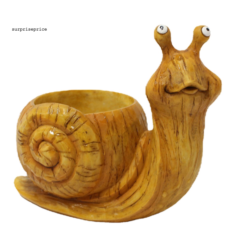 Chậu Trồng Cây Mọng Nước Hình Ốc Sên Thực Vật Thực Tế Hình Động Vật Dễ Thương Cho SPA