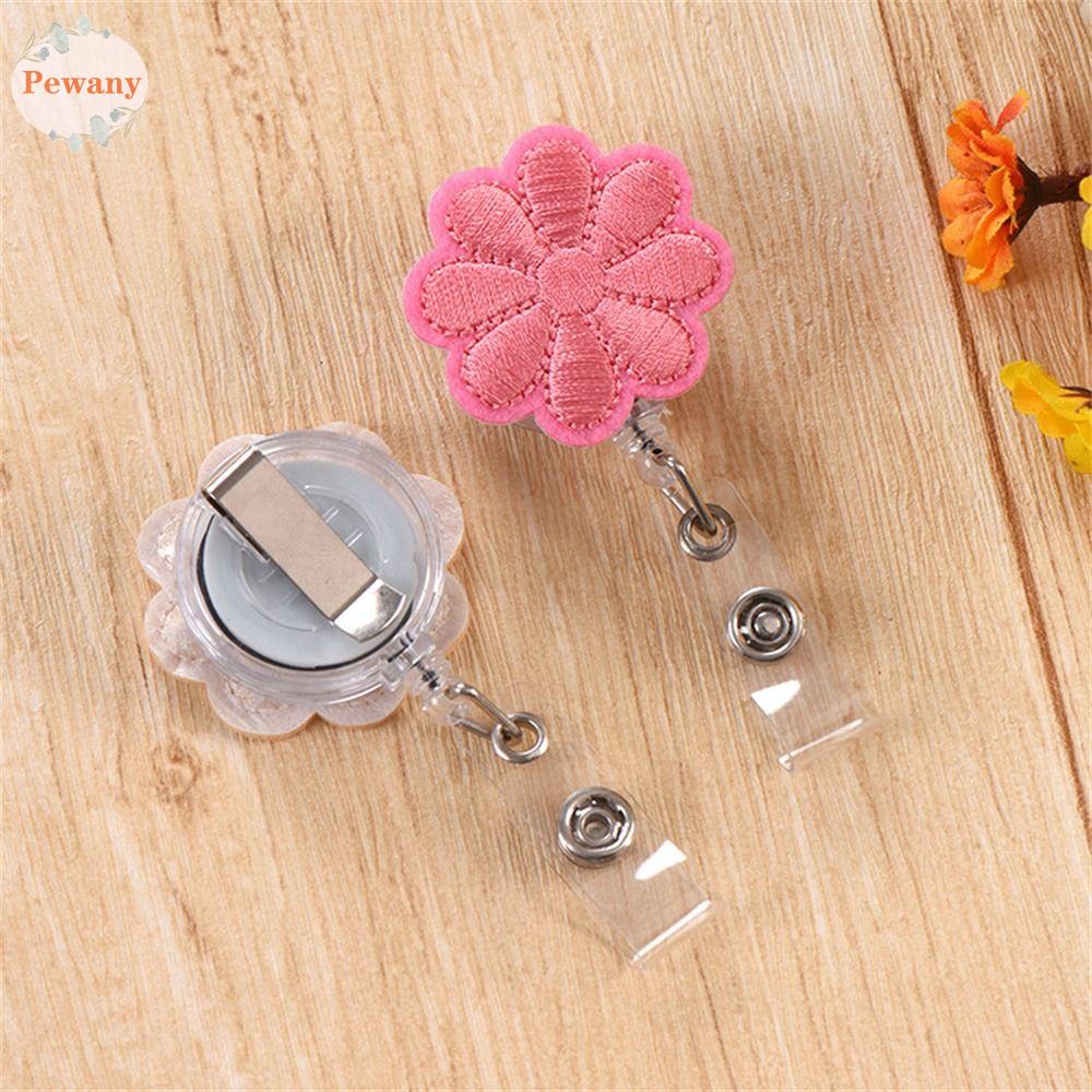 Kẹp Giữ Thẻ Tên Hình Hoa Có Thể Thu Gọn Tiện Dụng Cho Học Sinh Giá Đỡ