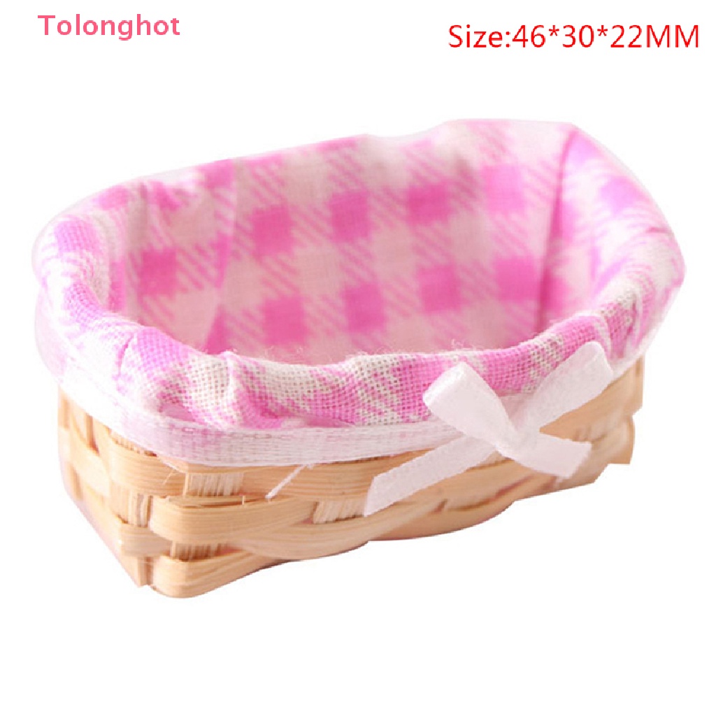 1 Set Giỏ Đựng Thức Ăn Trái Cây / Rau Củ Mini 1: 12 Trang Trí Nhà Búp Bê