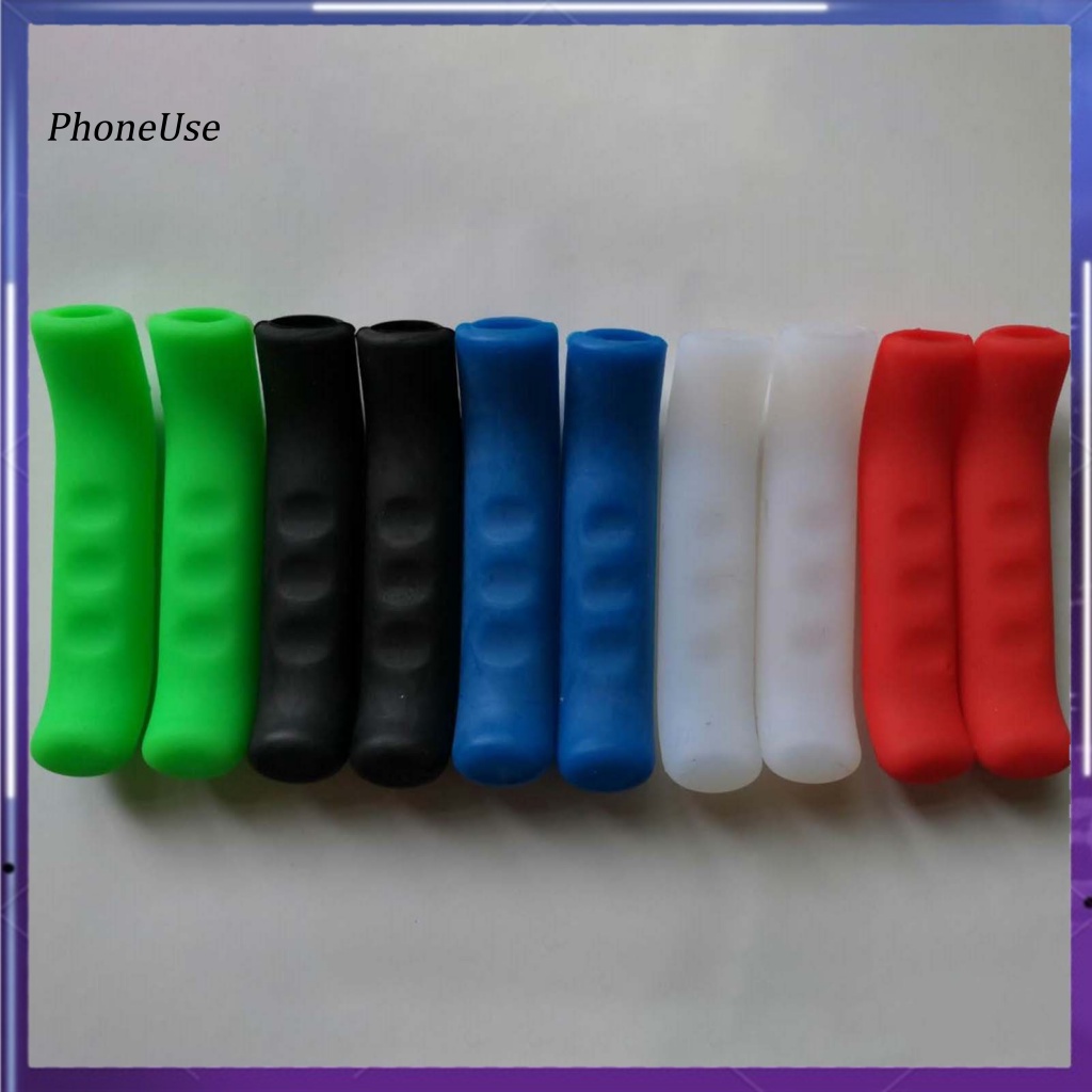 1 Cặp Vỏ Bọc Phanh Xe Đạp Bằng Silicon PU Màu Sáng Chống Trượt