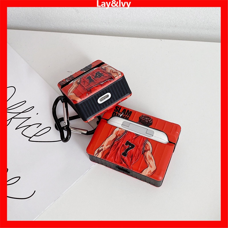 Vỏ Bảo Vệ Hộp Sạc Tai Nghe AirPods 1 / 2 / Pro / 3 Bằng Silicon Họa Tiết Hoạt Hình Slam Dunk Dễ Thương