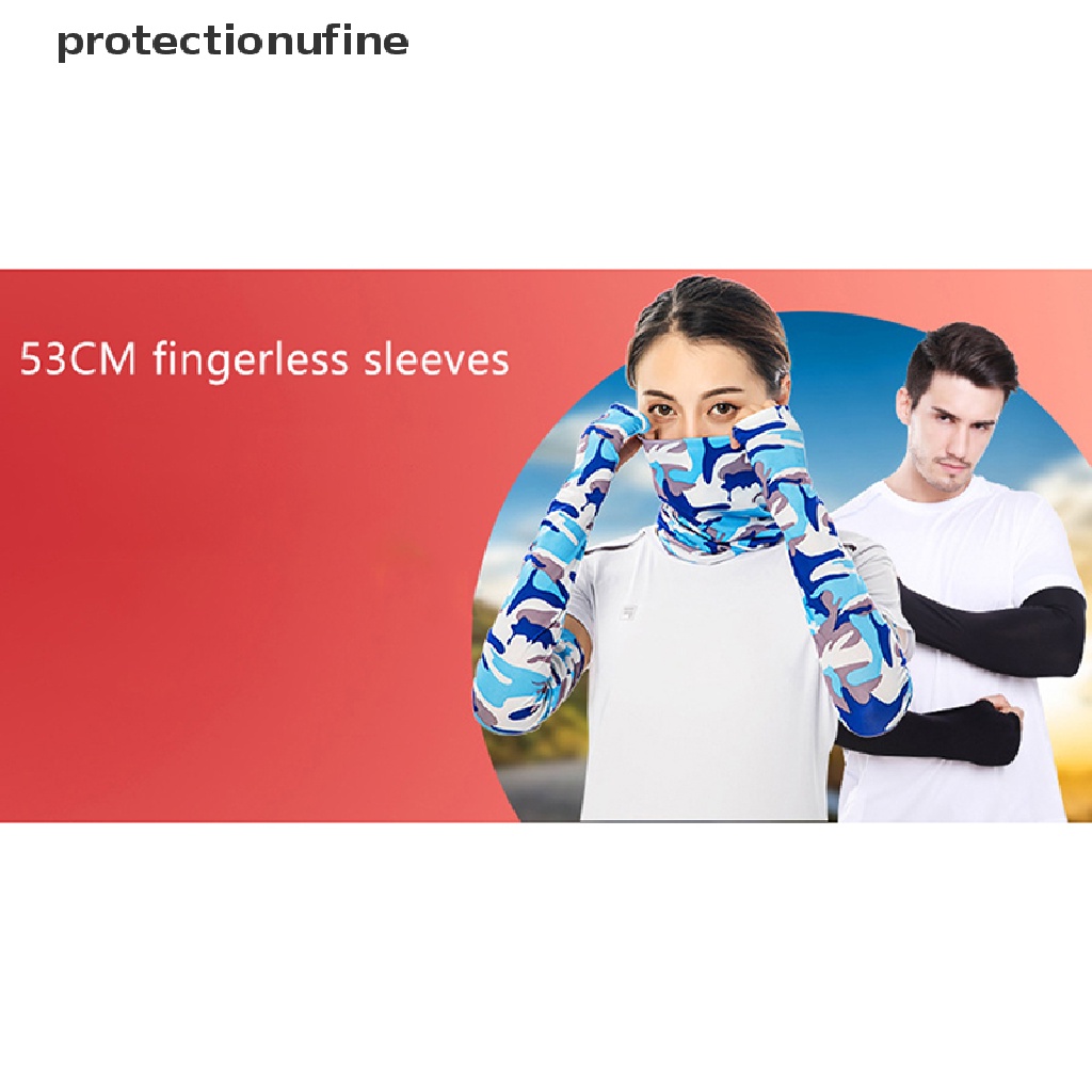 Pr3vn Găng Ống Tay Áo Mặt Nạ Lụa Băng Làm Mát Chống Tia UV Khi Chạy Xe Đạp Thể Thao Martijn
