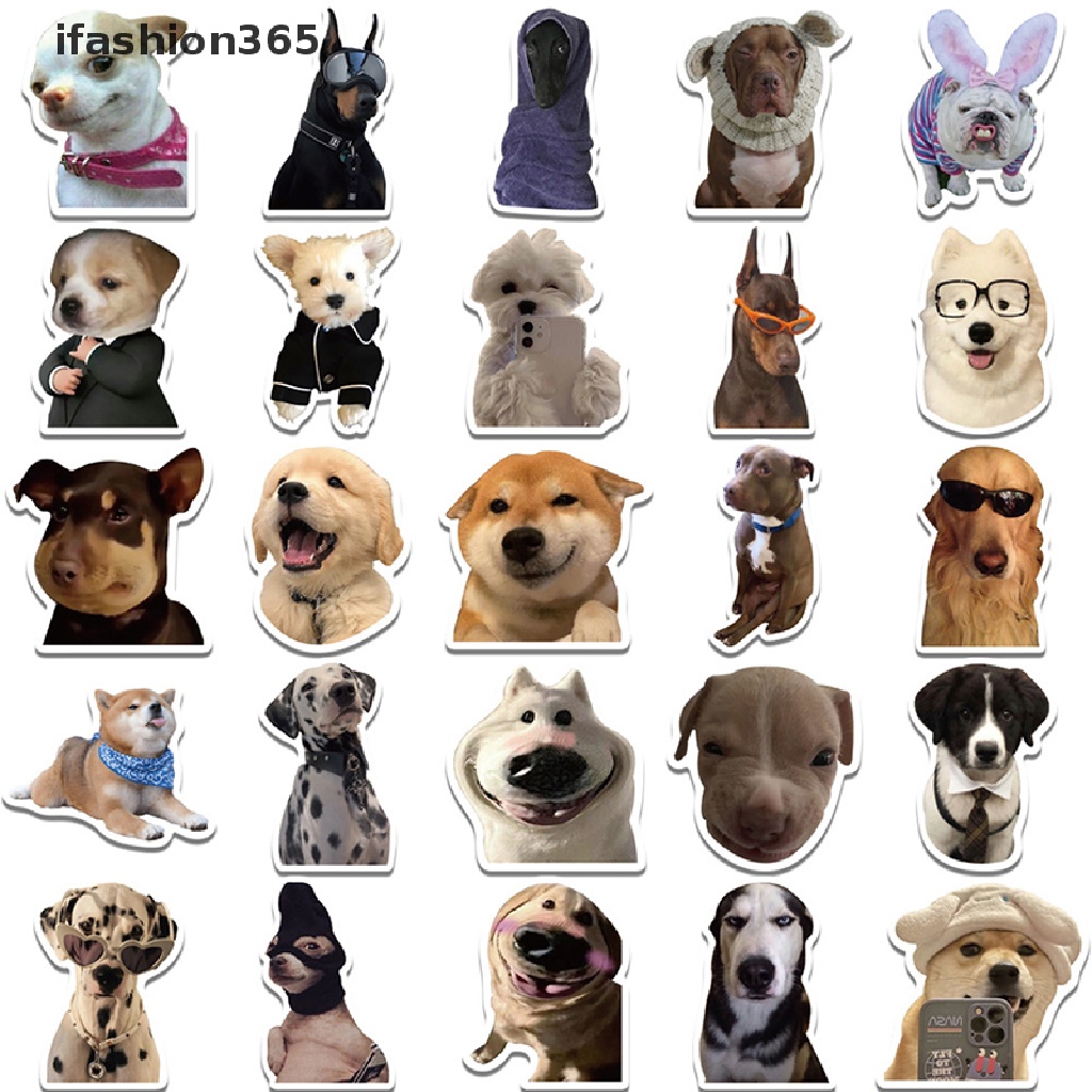 Set 50 Miếng Dán Biểu Tượng Cảm Xúc Trang Trí Laptop Notebook Ifashion ifashion365