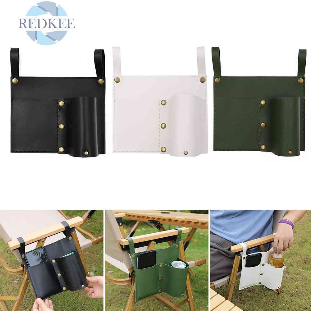 Túi Da PU Đựng Điện Thoại Gắn Tay Vịn Ghế Ngồi Câu Cá / Cắm Trại Tiện Lợi