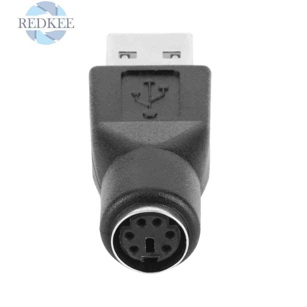 Set 2 Đầu Nối Chuyển Đổi PS / 2 Female Sang USB Male Cho Máy Tính