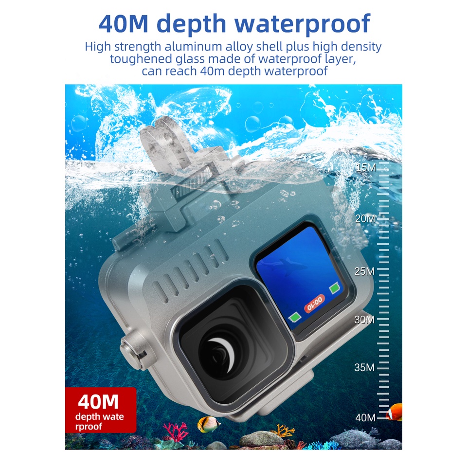 Vỏ Bảo Vệ Máy Quay Hành Trình Gopro 11 10 9 XT-XINTE Bằng Nhôm Chống Thấm Nước
