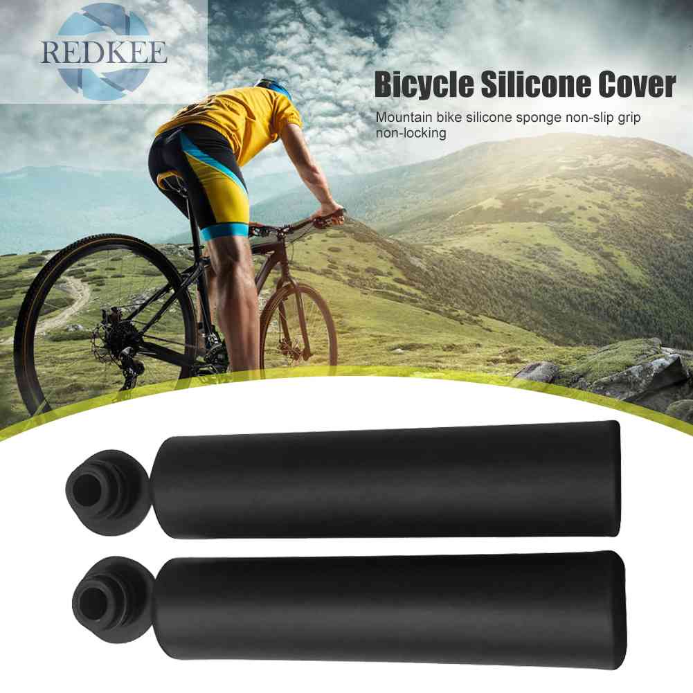 1 Cặp Vỏ Bọc Tay Lái Xe Đạp Bằng Xốp Silicone Mềm Mại Hút Sốc Chống Trượt