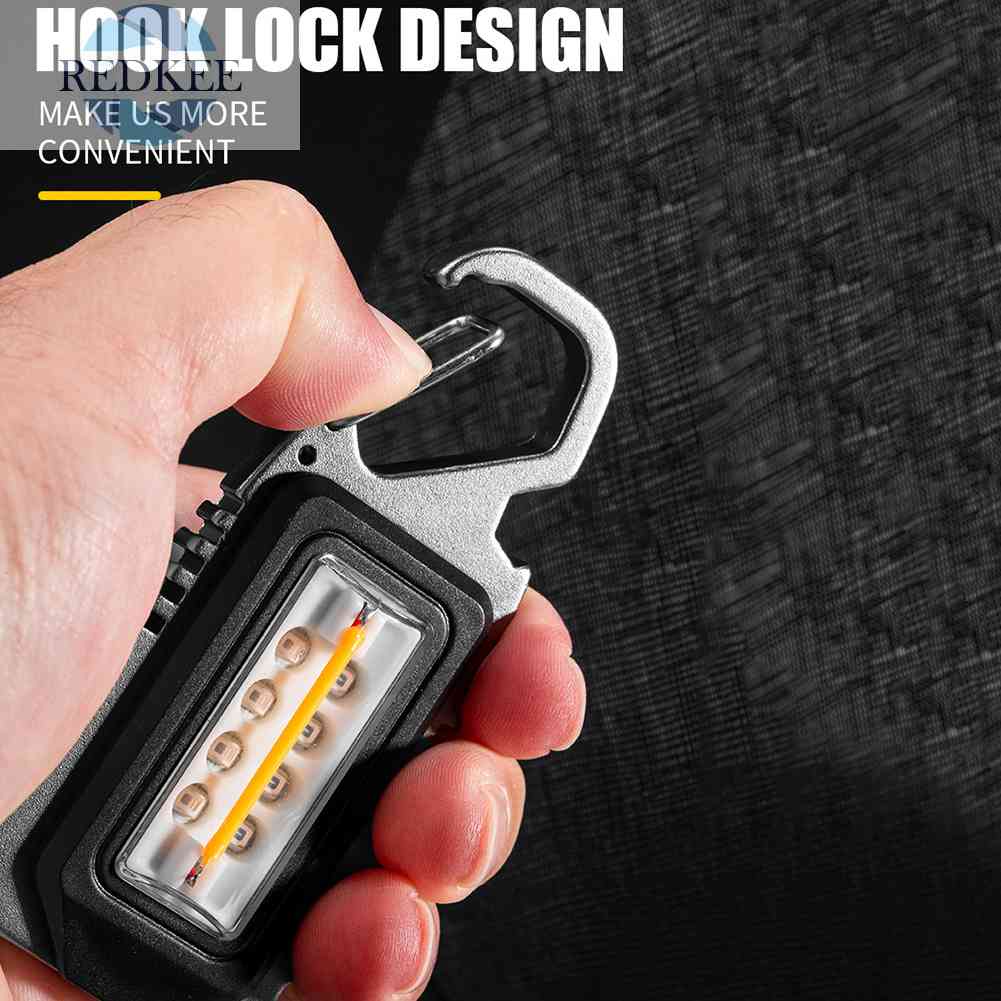 Móc Khóa Đèn Pin LED COB 500lm Chống Nước