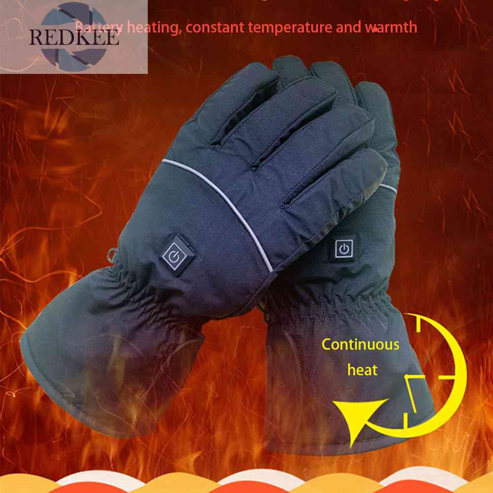 Set 2 Găng Tay Giữ Ấm 3 Tai Bằng Điện Có Thể Điều Chỉnh Tiện Lợi Khi Đi Xe Đạp