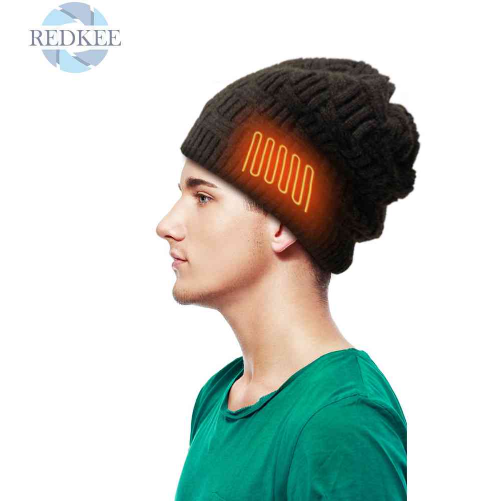 Mũ Len Beanie 3 Cấp Độ Giữ Ấm Mùa Đông Chạy Điện USB