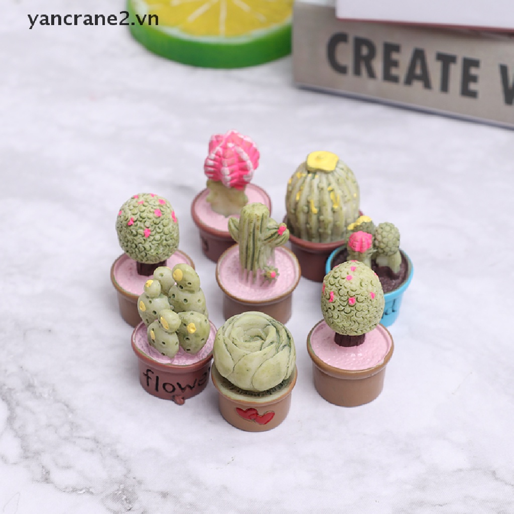 Set 5 Mô Hình Chậu Cây Thu Nhỏ {YAN2} {YAN2} Trang Trí Nội Thất Nhà Búp Bê {yancrane2.vn}