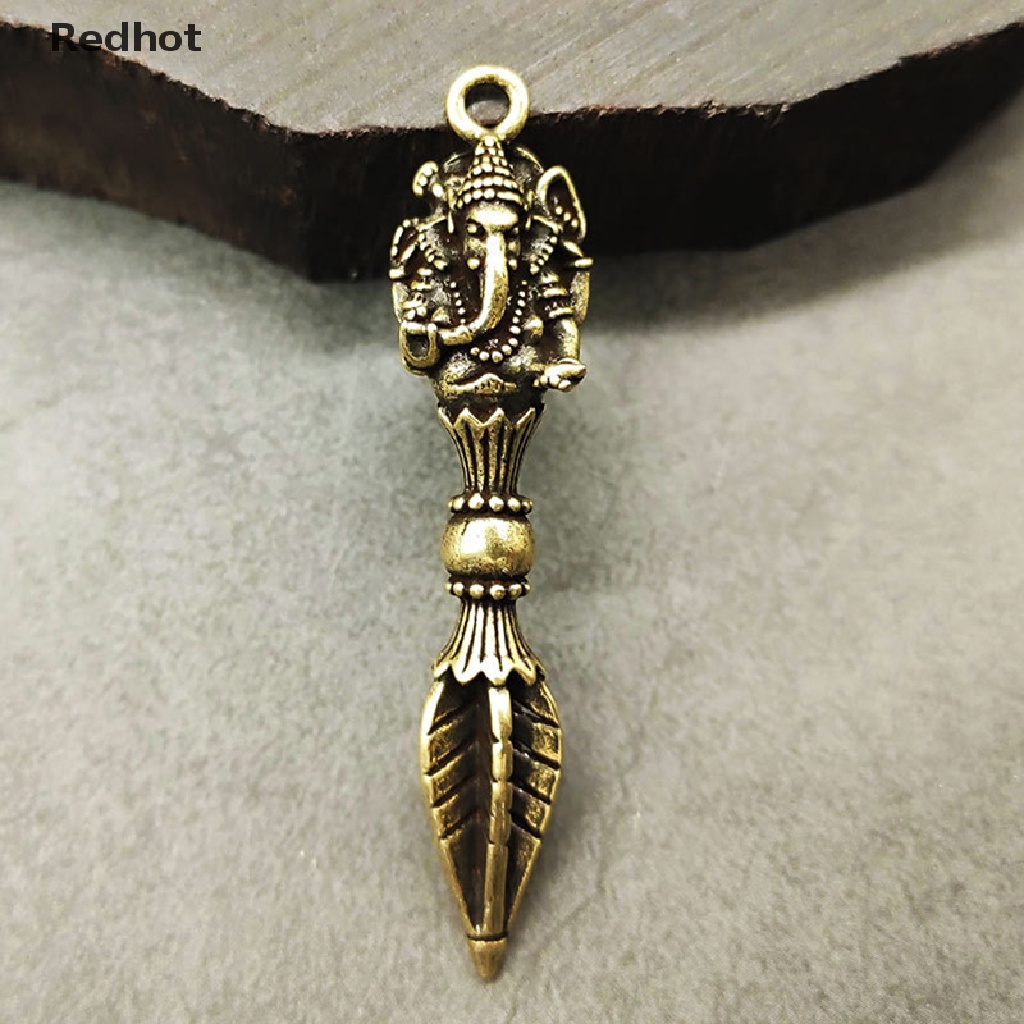 &lt; Redhot &gt; Mặt Vòng cổ Bằng Đồng Nguyên Chất Hình Chú Voi Thần Tài Lộc Giàu Có Cho Móc Khóa / Vòng cổ
