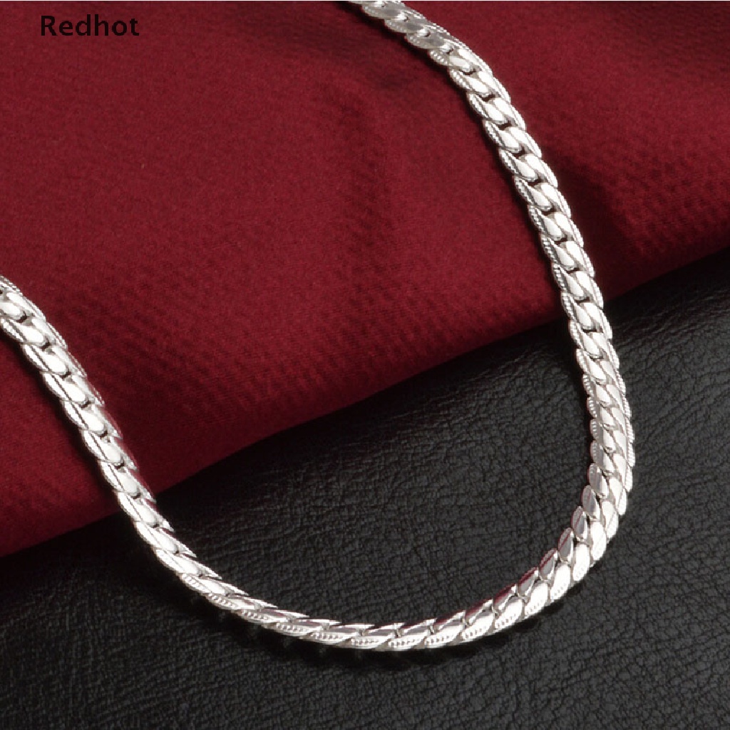 &lt; Redhot &gt; Vòng Tay Trang Sức Kiểu Dây Xích Rắn Mạ Bạc Rộng 5Mm Thời Trang Xu Hướng Hàng Giảm Giá