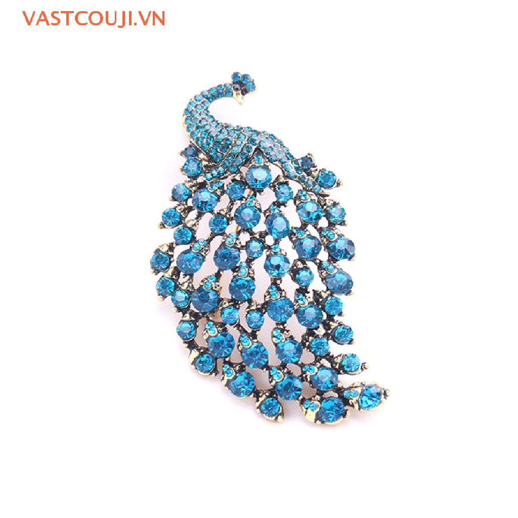 Ghim Cài Áo Hình Chim Công Đính Đá Thời Trang Cho Nữ