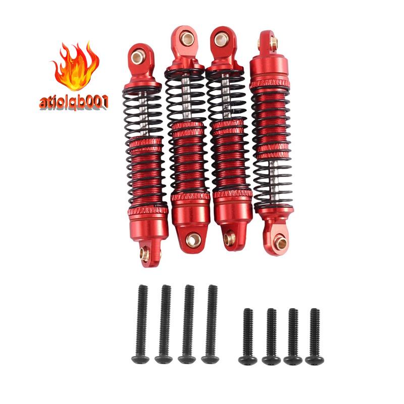 4 Phuộc Giảm Xóc Kim Loại Màu Đỏ Cho Xe Điều Khiển Từ Xa Traxxas TRX4M TRX-4M Bronco Defender 1 / 18
