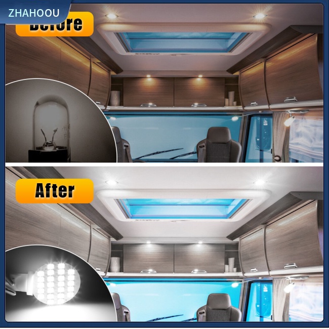 ☃Nhà Cửa☃ Set 20 Đèn Led T10 24smd 1210 12v Ánh Sáng Trắng Dành Cho Ô Tô