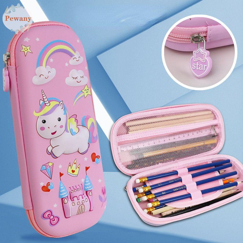 Túi Đựng Bút Chống Nước Sức Chứa Lớn In Hình Khủng Long Hoạt Hình