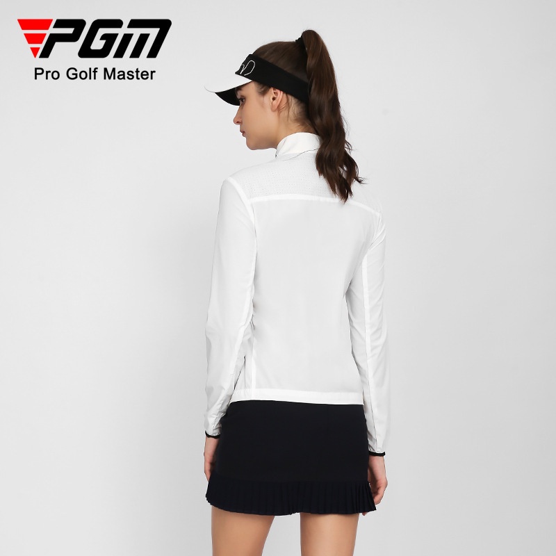 Áo Khoác Thể Thao Đánh Golf Dài Tay Chống Tia UV Bảo Vệ Toàn Diện Phối Khóa Kéo Cho Nữ