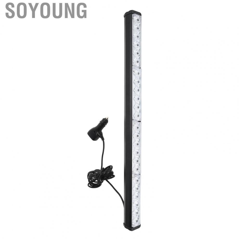Soyoung Emergency Light Bar Strobe Warning Lamp 13 Flash Patterns High Brightness Universal IP67 Waterproof for Tractor Truck
