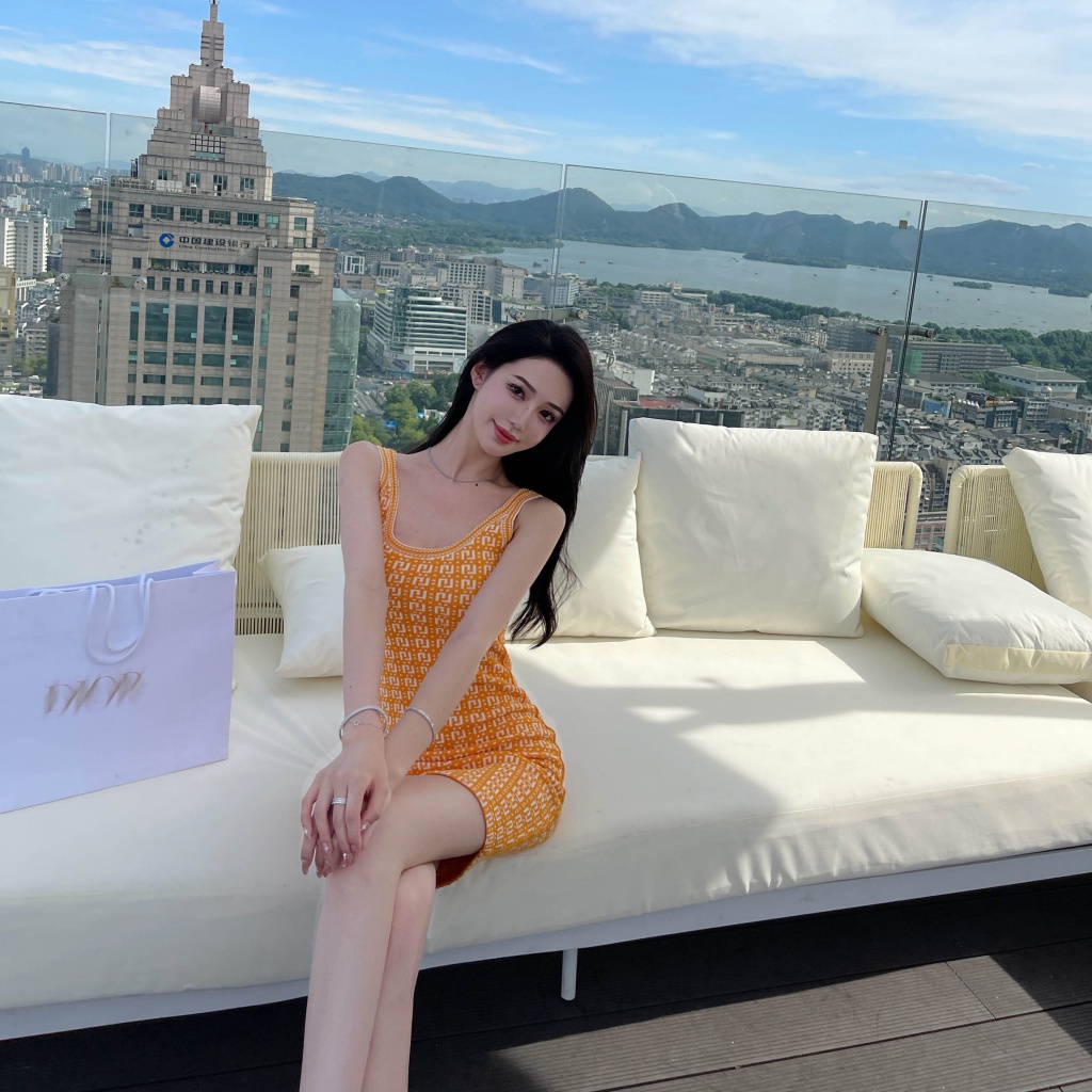 Đầm Dệt Kim Hai Dây Thời Trang Mùa Hè Thanh Lịch Dành Cho Nữ