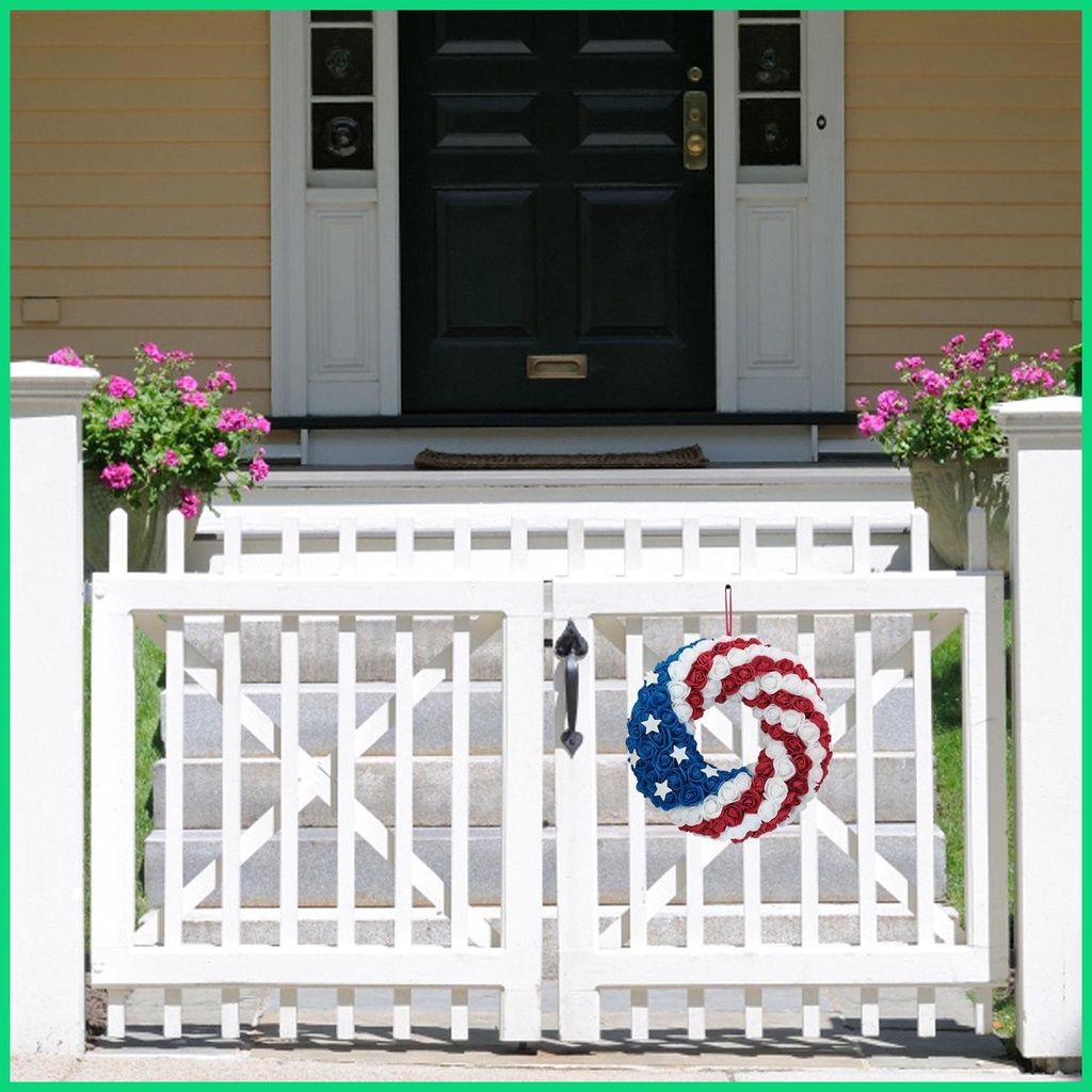 Vòng Hoa Treo Trang Trí Kỷ Niệm Ngày 4 Tháng Bảy Cho Cửa Trước Cửa Ra Vào