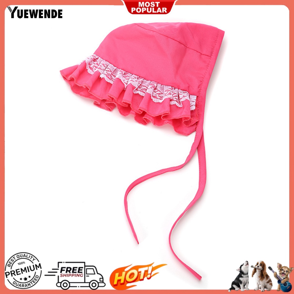 Mũ Đội Mùa Hè Viền Bèo Có 9 Màu Cho Thú Cưng Chụp Ảnh Ngoài Trời