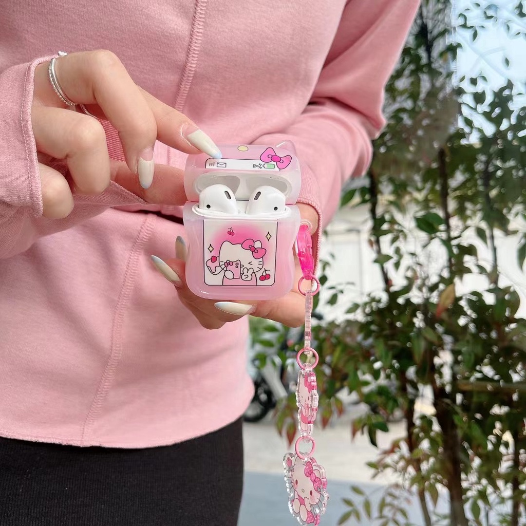 Vỏ Bảo Vệ Hộp Sạc Tai Nghe Bluetooth Airpods 1 / 2 / Pro / 3 Generation Pro2 Hình Tai Mèo Dễ Thương