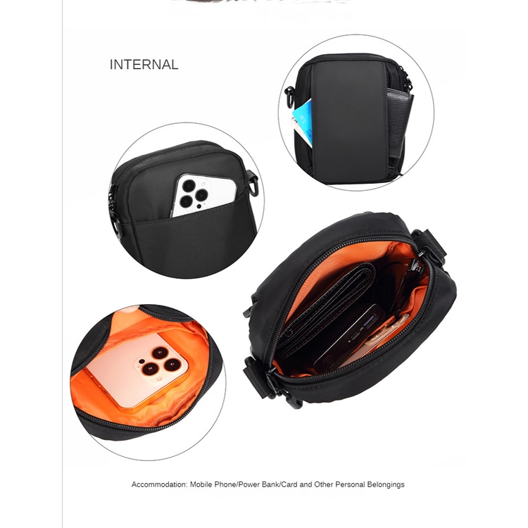 Túi Đựng Điện Thoại Đeo Vai Bằng Vải Oxford Chống Nước Dành Cho Nam