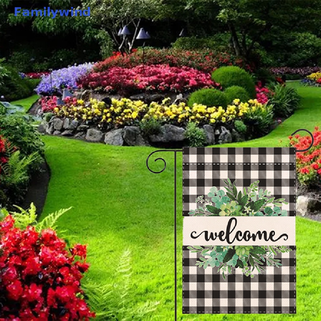 Cờ Hai Mặt 12x18 Inch Họa Tiết Hoa Dùng Trang Trí Sân Vườn