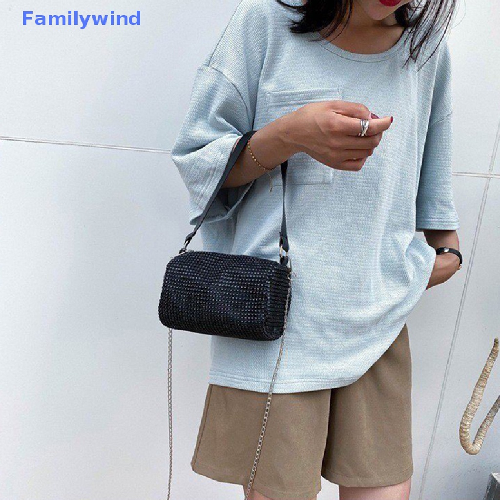 Túi Đeo Chéo Đính Đá Lấp Lánh Thời Trang Cho Nữ