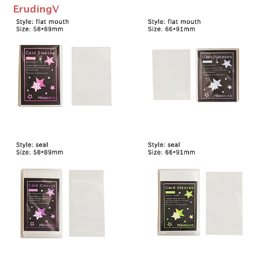 Set 50 Tấm Phim Trong Suốt Bảo Vệ Album Ảnh 3 Inch Không Axit