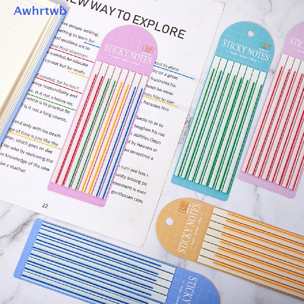 Set 60 Miếng Dán Ghi Chú Màu Macaron Trong Suốt Dạ Quang Tiện Dụng Mới