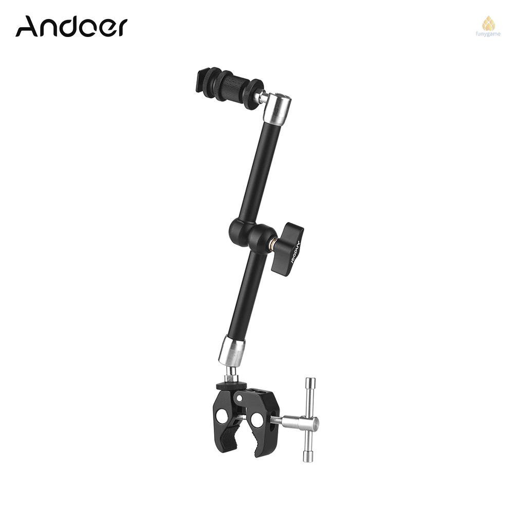 Cánh Tay Ma Sát Andoer 11 "Bằng Thép Không Gỉ Cách Điện Với Kẹp Có Thể Điều Chỉnh Cho Máy Ảnh DSLR / Màn Hình / Đèn LED / Micro