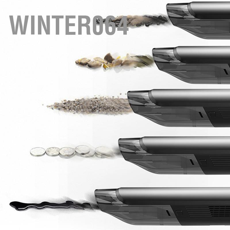 Winter064 Máy Hút Bụi Không Dây Cầm Tay Mini Có Thể Sạc Lại Công Suất Cao Cho Xe Hơi Gia Đình