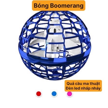 Bóng Bomerang - Quả cầu ma thuật Phát Sáng Lơ Lửng Có Đèn Nhấp Nháy Nhiều Màu Sắc