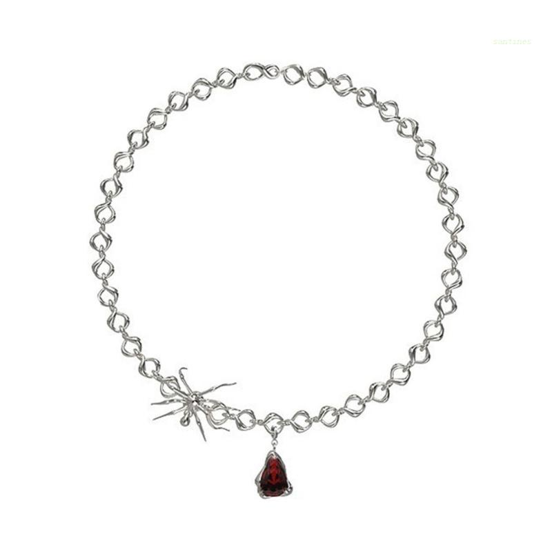 Vòng cổ Dài Mặt Nhện / Máu / Giọt Nước Phong Cách Gothic Cổ Điển Cho Nữ
