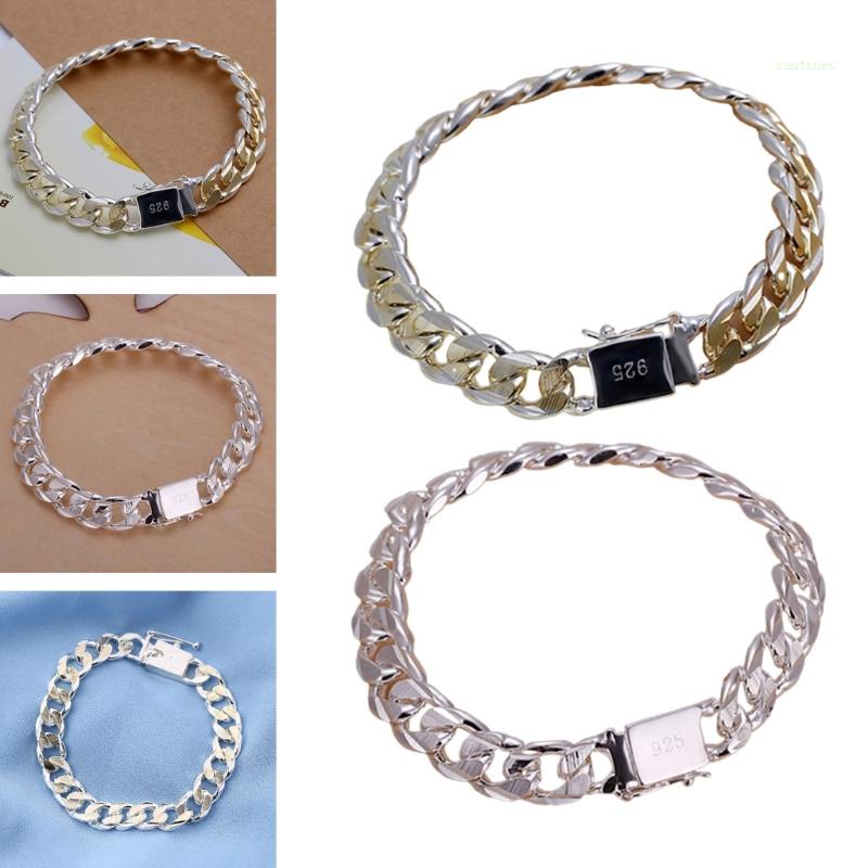 Vòng Đeo Tay Khóa Vuông Thời Trang Cho Nam Và Nữ