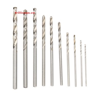 Trillionaa 10 chiếc titan phủ mũi khoan thép tốc độ cao mũi khoan dụng cụ điện 0.8-3mm vn