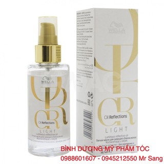 Tinh dầu phục hồi tóc hư tổn Oil Reflections Light Wella 100ml (new) 2026