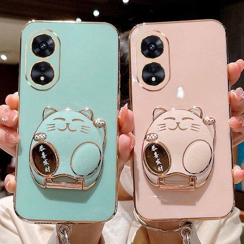 Ốp lưng Oppo Reno8 T 5g Reno 8T Ốp Điện Thoại Hình Mèo May Mắn 3d Cho Oppo Reno8 T 5g Reno 8T Gongxi Facai