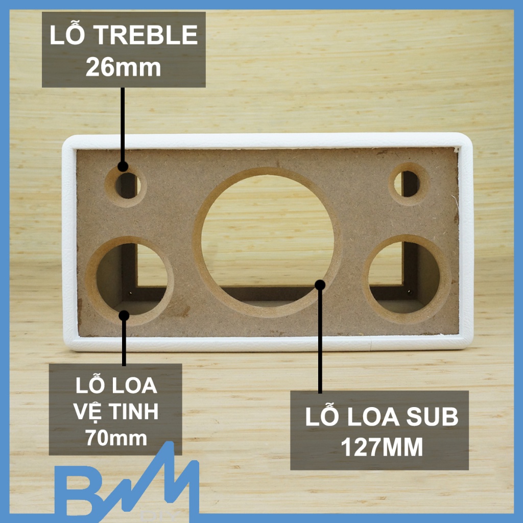 Box loa bọc da hoàn thiện 385x210x210mm thông hơi 2.1 dáng Stanmore