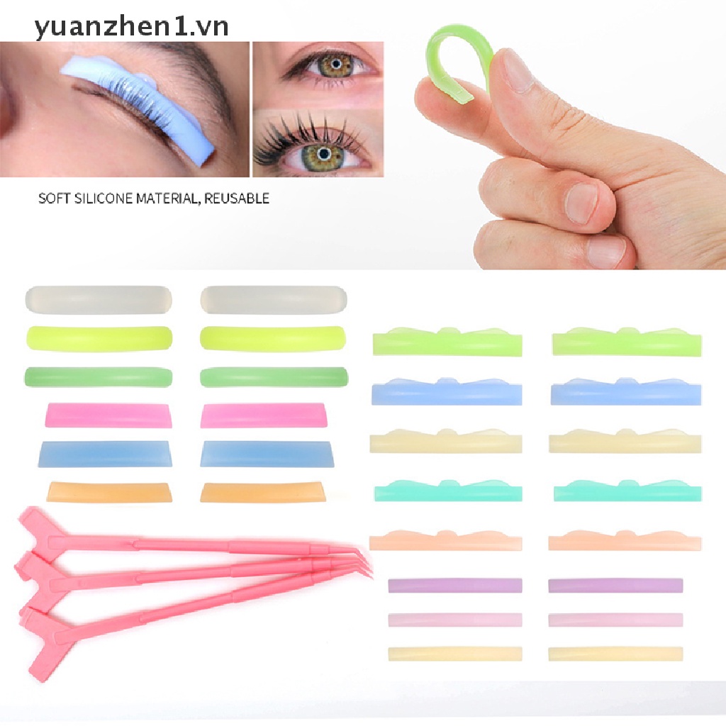 Set 14 Cặp Đệm Silicone Hỗ Trợ Uốn Cong Lông Mi Có Thể Tái Sử Dụng