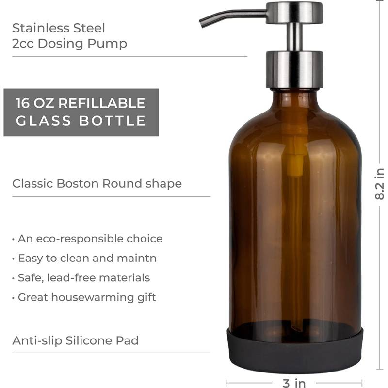 Bình Đựng Xà Phòng Rửa Tay Bằng Thép Không Gỉ 304 Sang Trọng