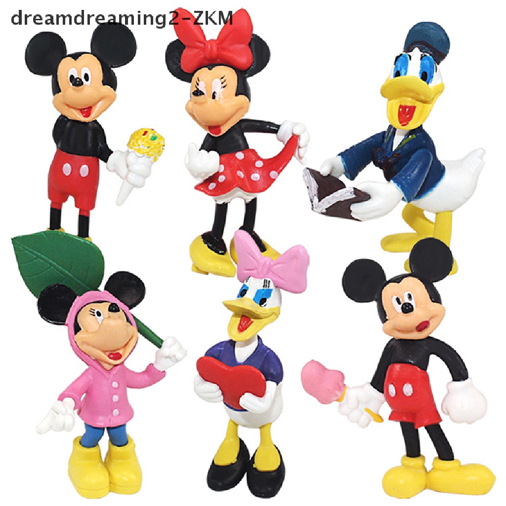 Set 6 Mô Hình Nhân Vật Hoạt Hình Trang Trí Bánh Kem