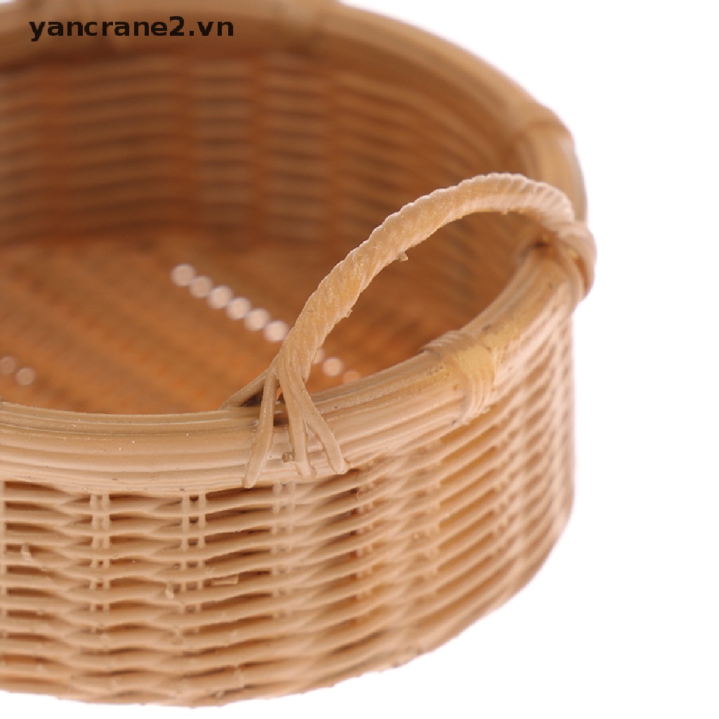 Giỏ Đựng Trái Cây / Bánh Mì Đồ Chơi Bằng Nhựa Resin Thu Nhỏ 1: 12 {yancrane2.vn}