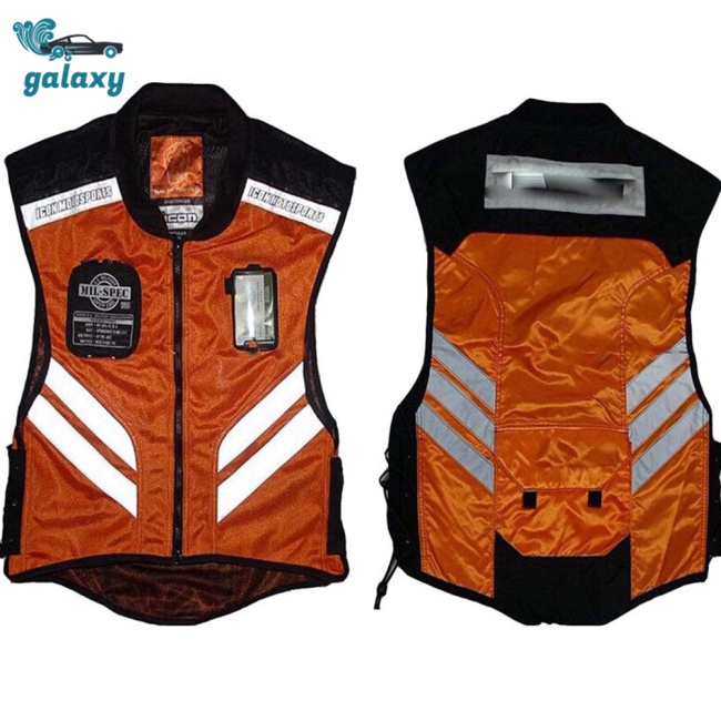 Galaxy Áo Bảo Hộ Phản Quang Thoáng Khí An Toàn Khi Lái Xe Có Túi Tiện Dụng