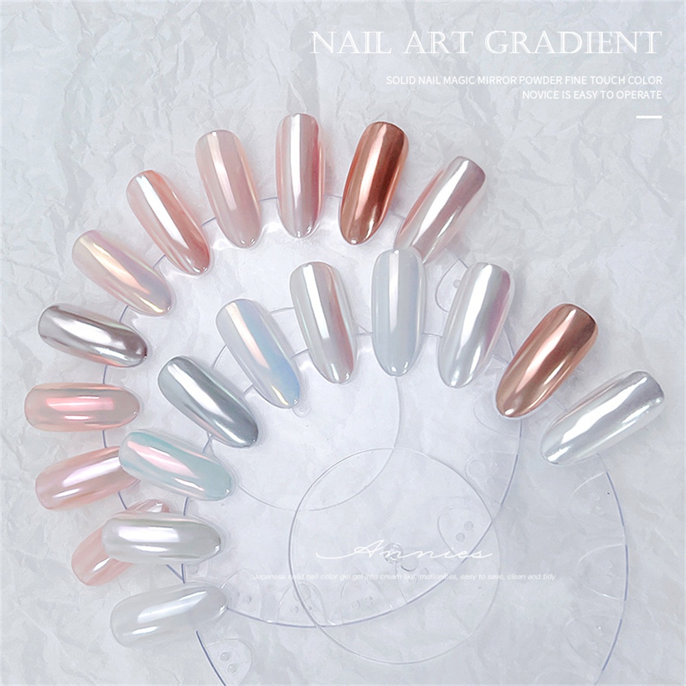 Bột trang trí móng tay ANNIES tráng gương trắng siêu sáng thần kì nghệ thuật DIY